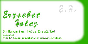 erzsebet holcz business card